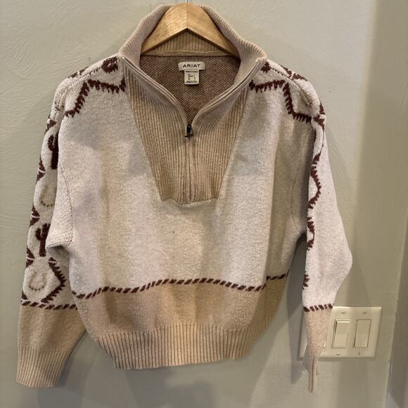 Ariat Sweaters - ARIAT Womens Large Southwestern Horse Batwing Sleeve Pullover Sweater Western L